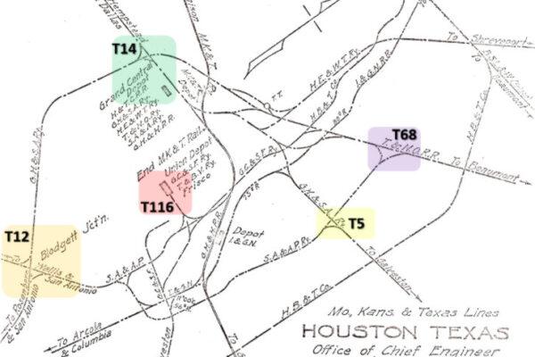 Historic houston train stations and routes