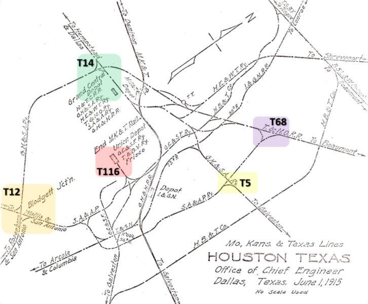 Historic houston train stations and routes