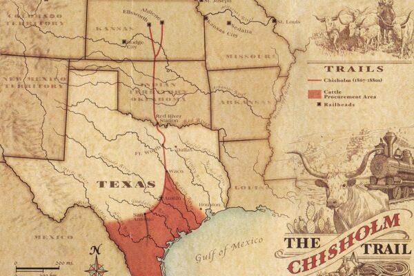 Historic trading routes in texas