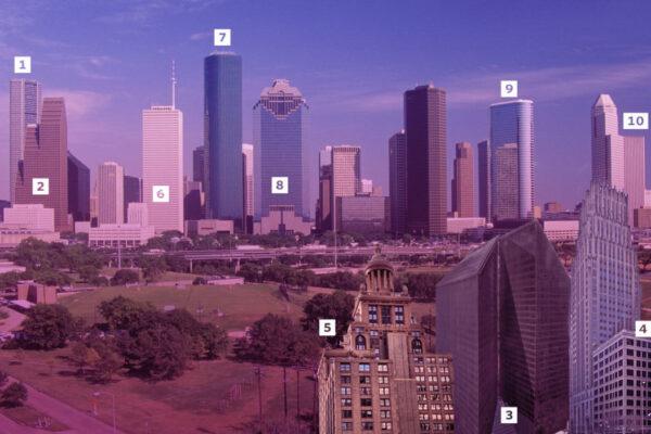 The houston skyline past and present