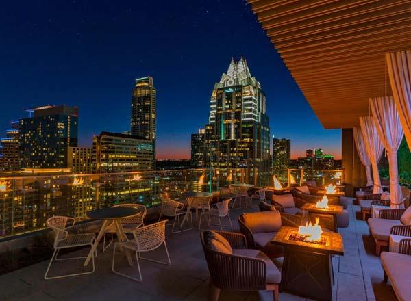 Top rooftop lounges for sunset views in downtown austin texas