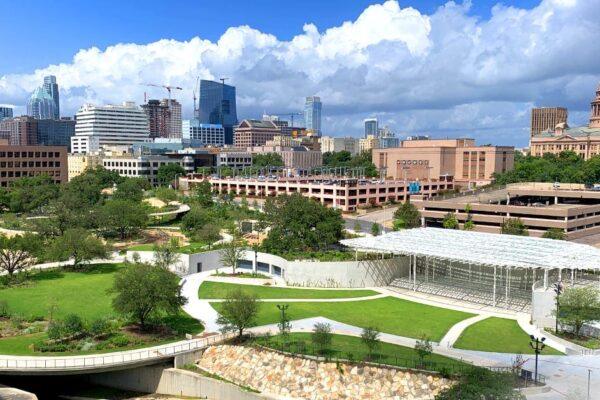 Urban parks and green spaces in texas