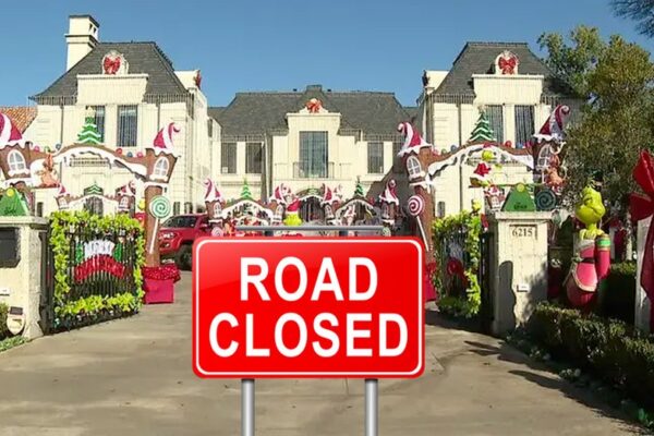 Dallas Residents Utilize Permits to Restrict Traffic Around Popular Holiday Mansion Display