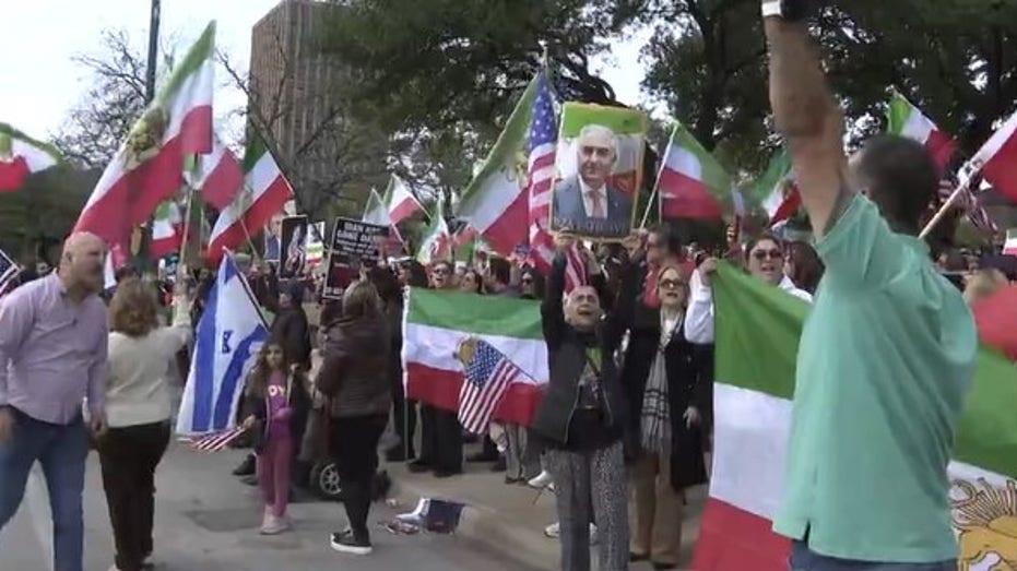 Austin Protesters Urge President Trump to Support Iran at State Capitol Rally