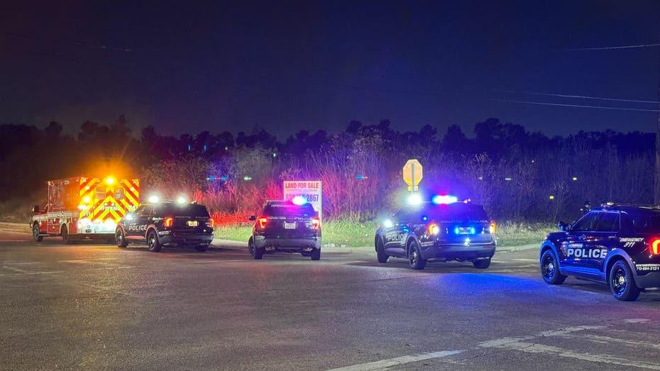 Houston Police Cruiser Engulfed in Flames Following Collision with Robbery Suspect in Greenspoint