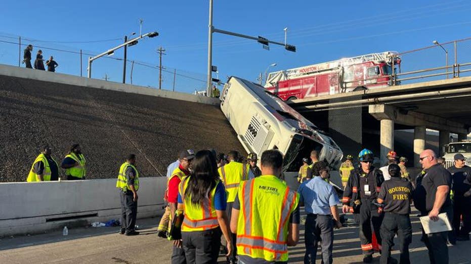 Houston METRO Bus Plunges from Overpass onto Highway 69 After Midtown Crash