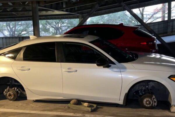 Houston Winter Storm: Thieves Caught on Camera Stealing Wheels During Crisis