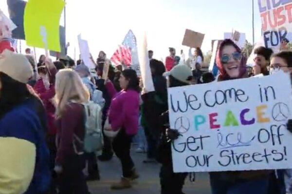 Protesters Rally in Montrose Demanding "ICE Out of Houston" for Immigration Reform