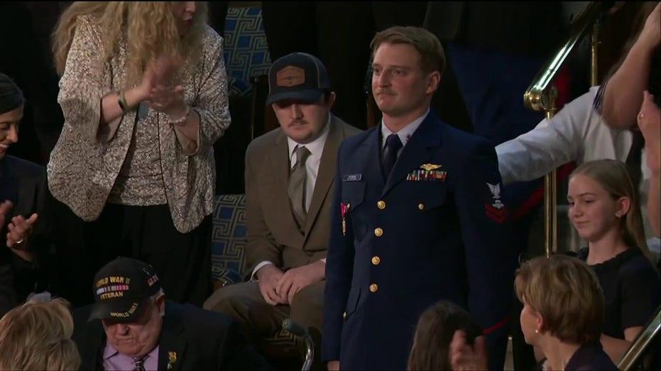 Heroic Coast Guard Swimmer Recognized for Saving 165 Lives During Texas Floods at State of the Union