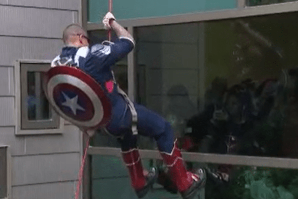 Superheroes Unite: APD Officers and Healthcare Workers Rappel Down Dell Children's Hospital