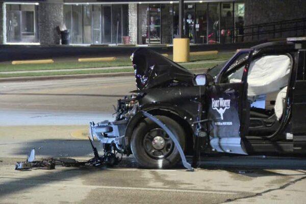 Fort Worth Police Car Crash Leaves One Person in Critical Condition