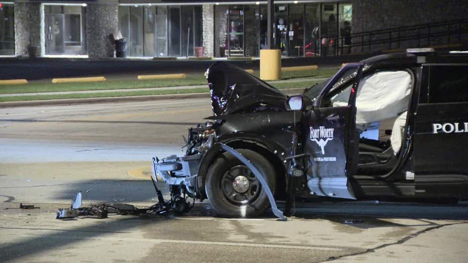 Fort Worth Police Car Crash Leaves One Person in Critical Condition