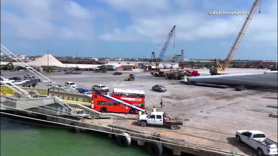 Netherlands’ Iconic Orange Double Decker Bus Arrives in Galveston for 2026 FIFA World Cup