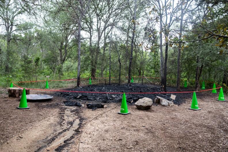 Austin's Enormous Troll Sculpture in Pease Park Engulfed in Flames