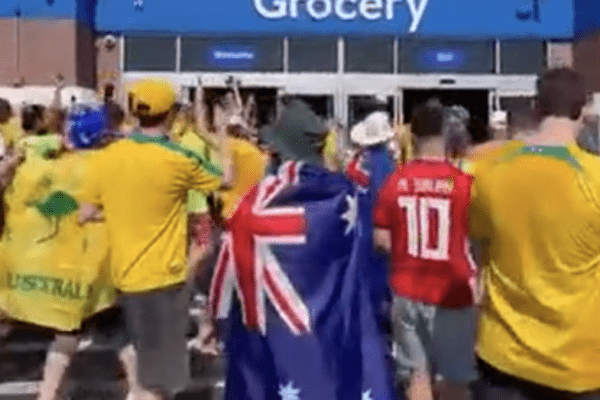 Australia Soccer Fans Storm Walmart Near Dallas Stadium: Exciting Footage!