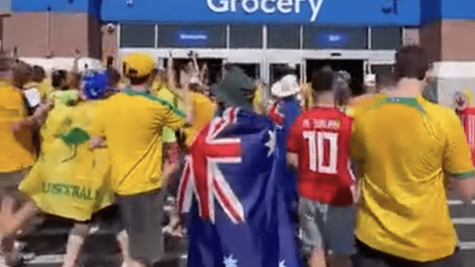 Australia Soccer Fans Storm Walmart Near Dallas Stadium: Exciting Footage!