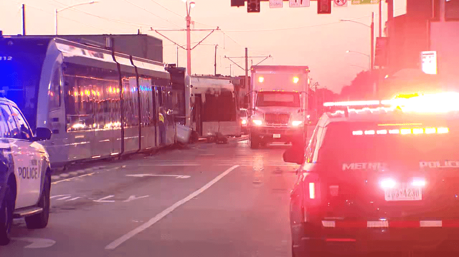 Houston Fire Department Fire Engine Causes METRORail Train Derailment Near Downtown