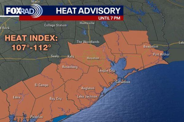 Houston Weather Update: Isolated Rain Chances and Heat Advisory in Effect