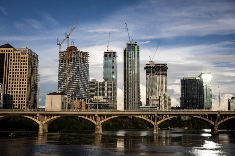 The city of Austin is pictured from a Capital Cruises boat on Aug. 26, 2024, along Lady Bird Lake.