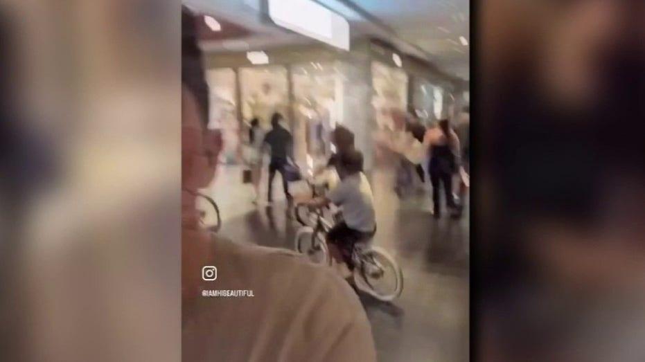 Biking Through the Bustling Galleria Mall: Shocking Video Captures the Scene