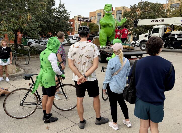 Austin's Iconic 800 Pound Dinosaur Relocated Amid Wheatsville Guadalupe Closure